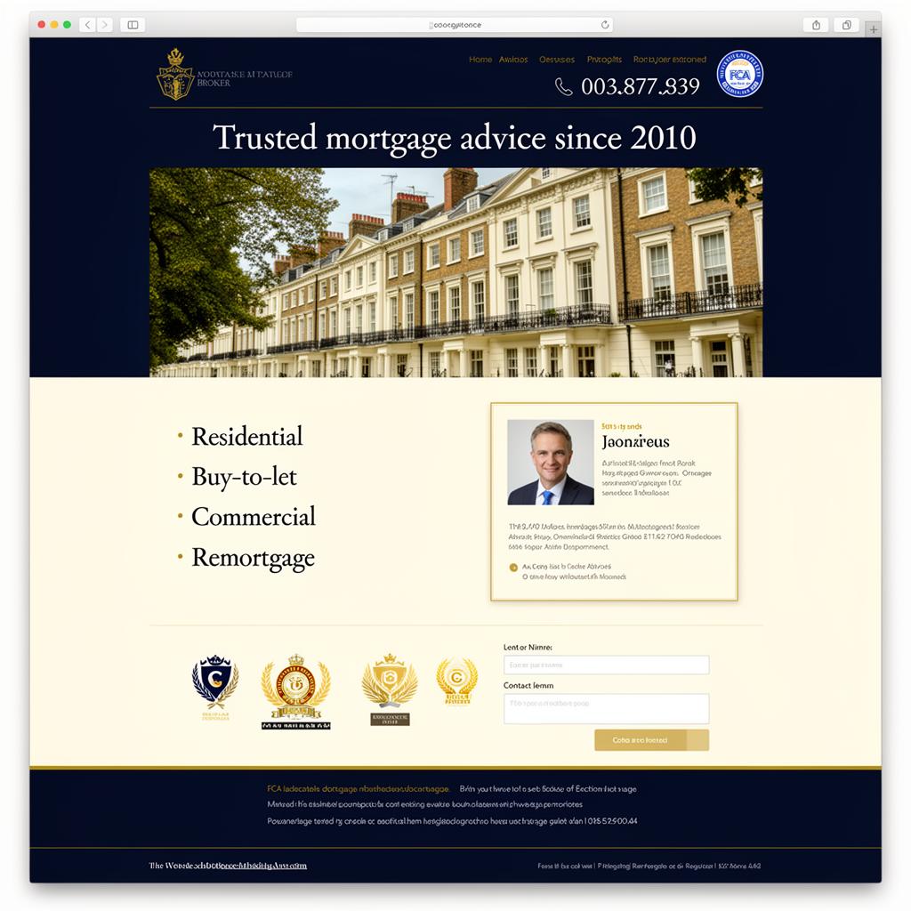 Classic broker website template preview