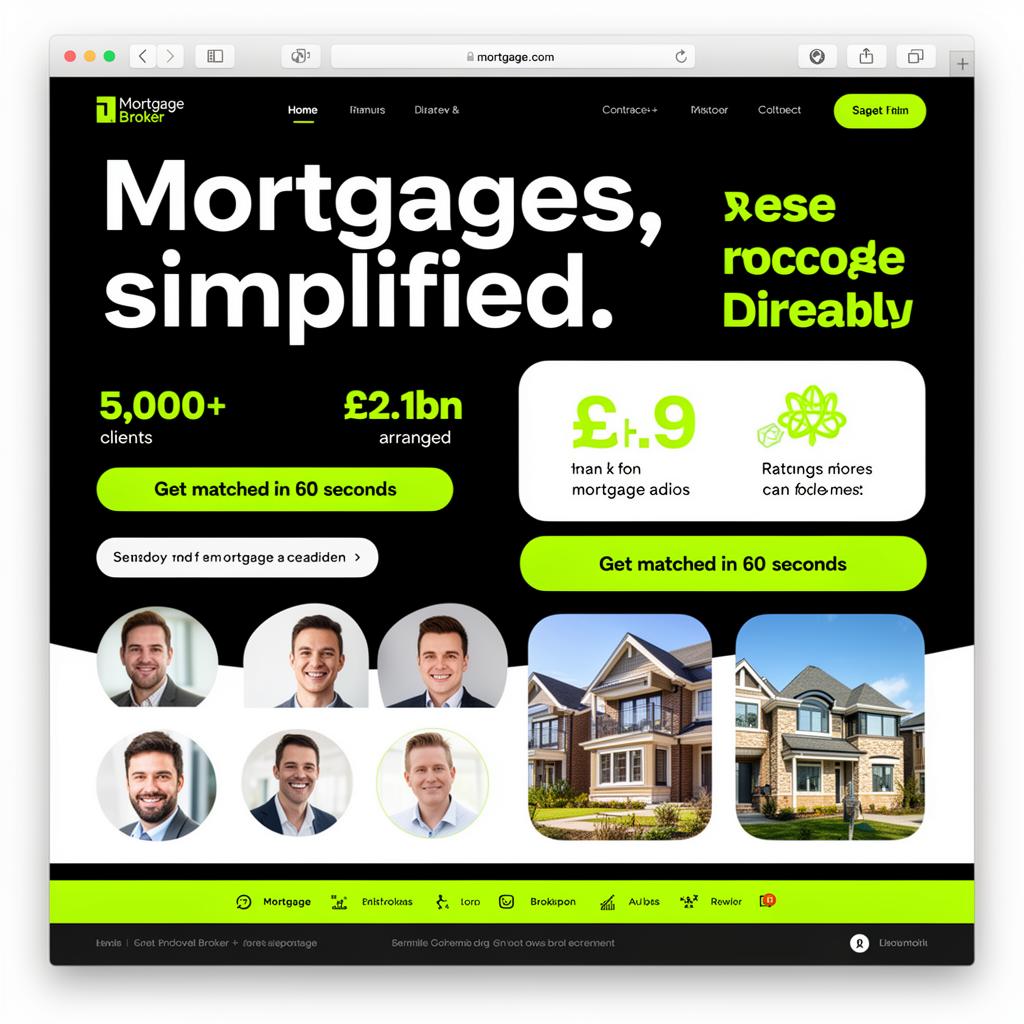 Bold broker website template preview